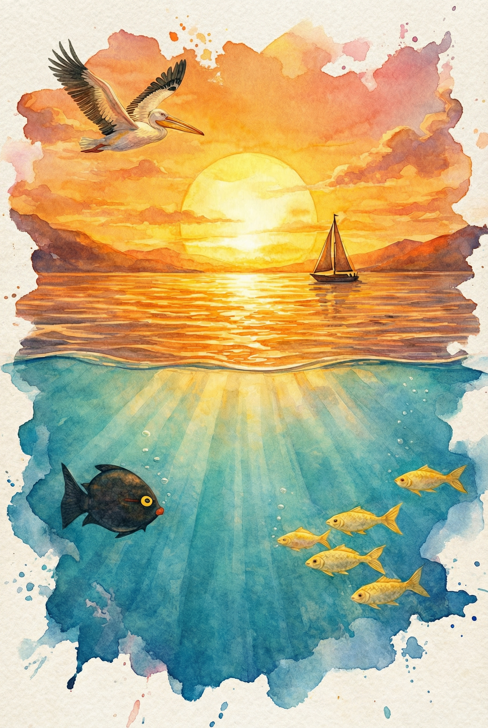 Le coucher de soleil