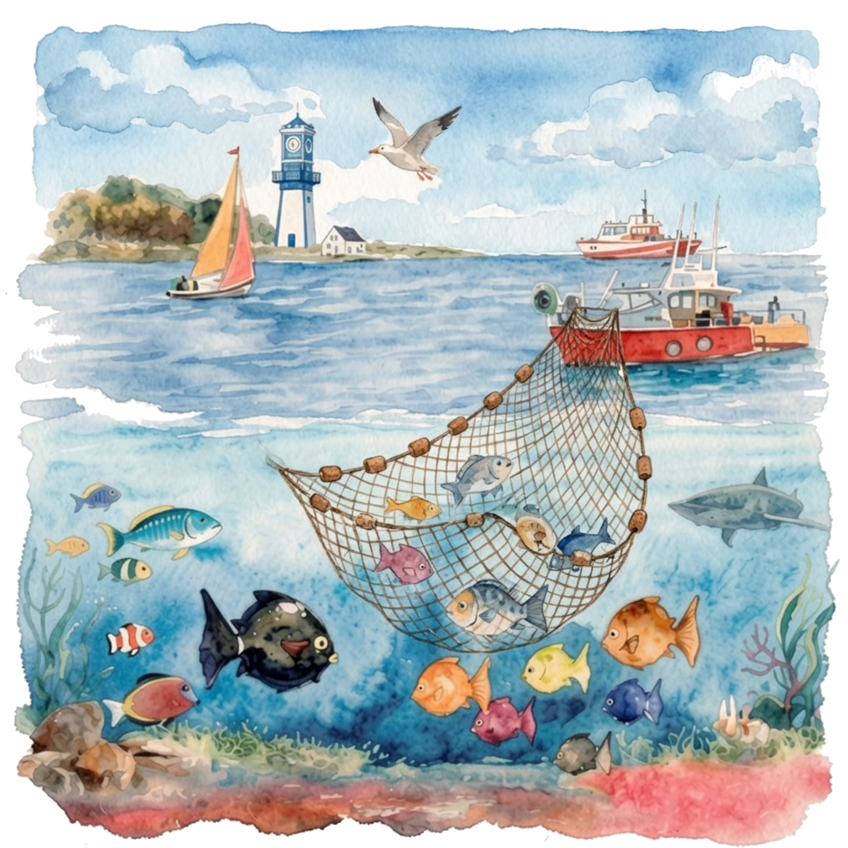 Le filet du pêcheur