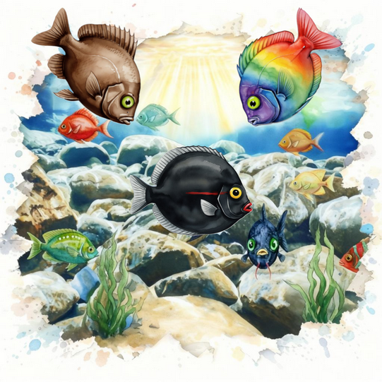 Le berger et le petit poisson noir